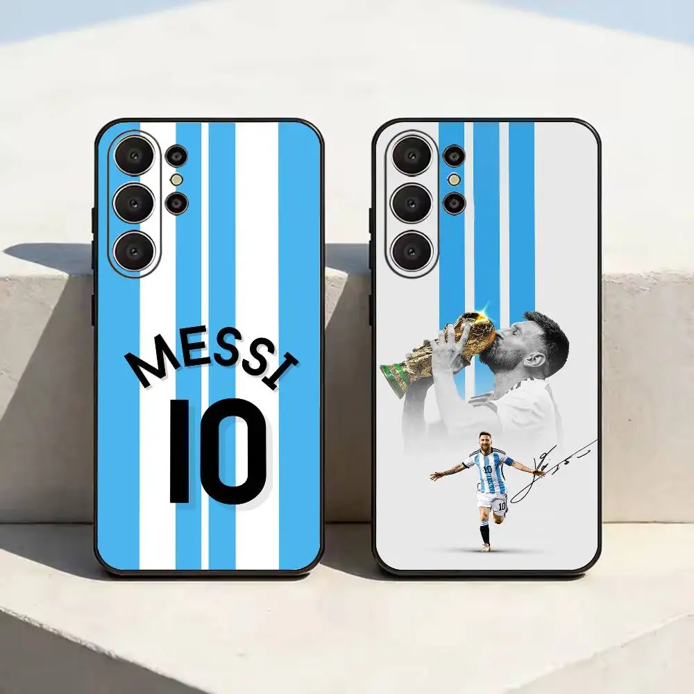 Black Soft Silicone Phone Case Featuring Football Star Lionel Messi