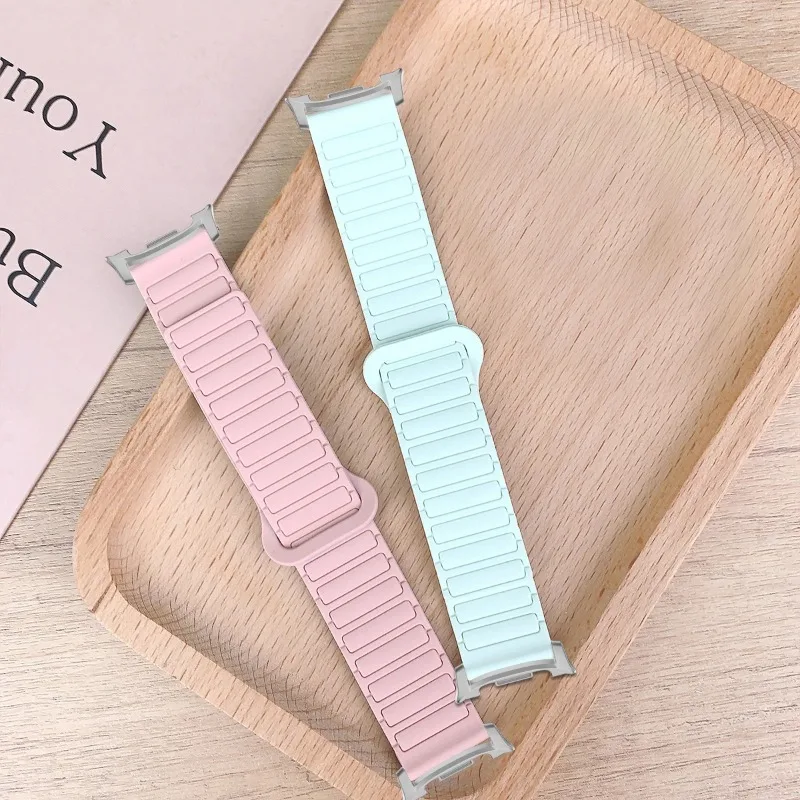 갤럭시 워치 8 40mm 44mm 8 클래식 46mm용 스포츠 팔찌, 삼성 워치 울트라 2025 47mm용 마그네틱 스트랩 실리콘 시계줄