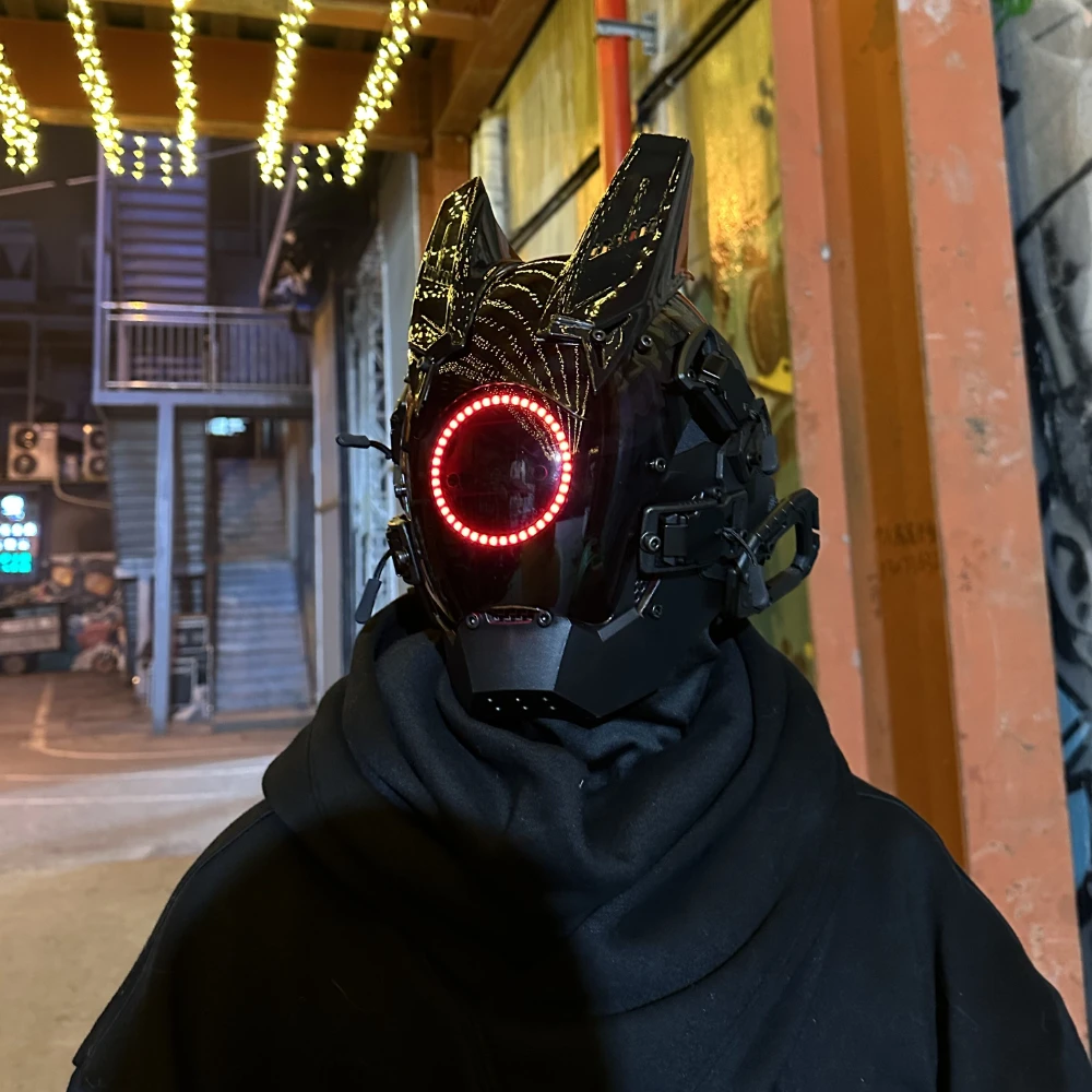 CyberpunkMaskCosplayToysNightCitySeriesLEDLightSCIFIHelmet