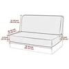 4pcs/set RV Dinette Sofa Covers Stretch Water Repellent Armless Bench Slipcover Polar Fleece Outdoor Camper Car Seat Covers 2