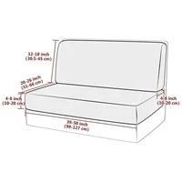 4pcs/set RV Dinette Sofa Covers Stretch Water Repellent Armless Bench Slipcover Polar Fleece Outdoor Camper Car Seat Covers 2