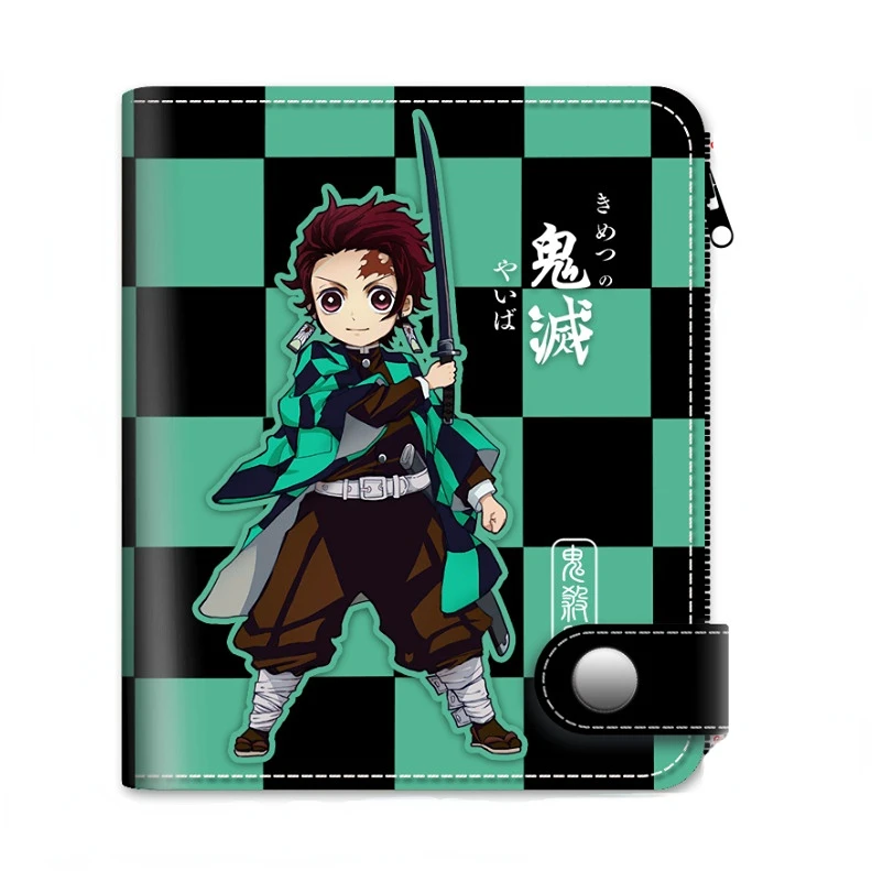 Bonito dos desenhos animados demon slayer kimetsu não yaiba tanjiro kamado  carteira curta bolsa para estudante whit moeda bolso titular do cartão de  crédito - AliExpress