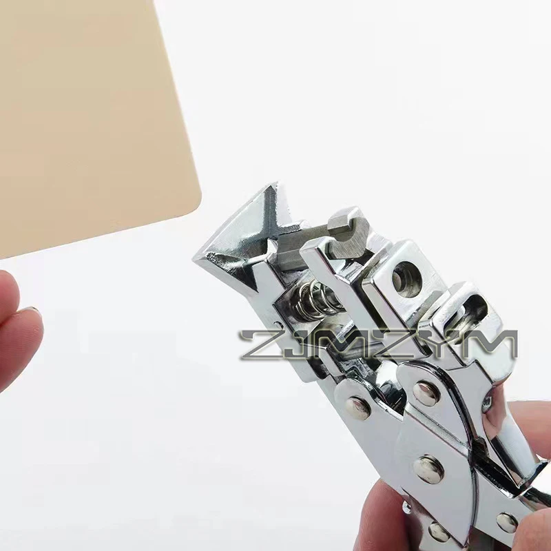 Multifuctional Hole Puncher PVC Plastic ID Cutter Paper Tag Tool Plier Hole Identity Puncher Punch Stationery Office Supplies paper punch hole punching tools