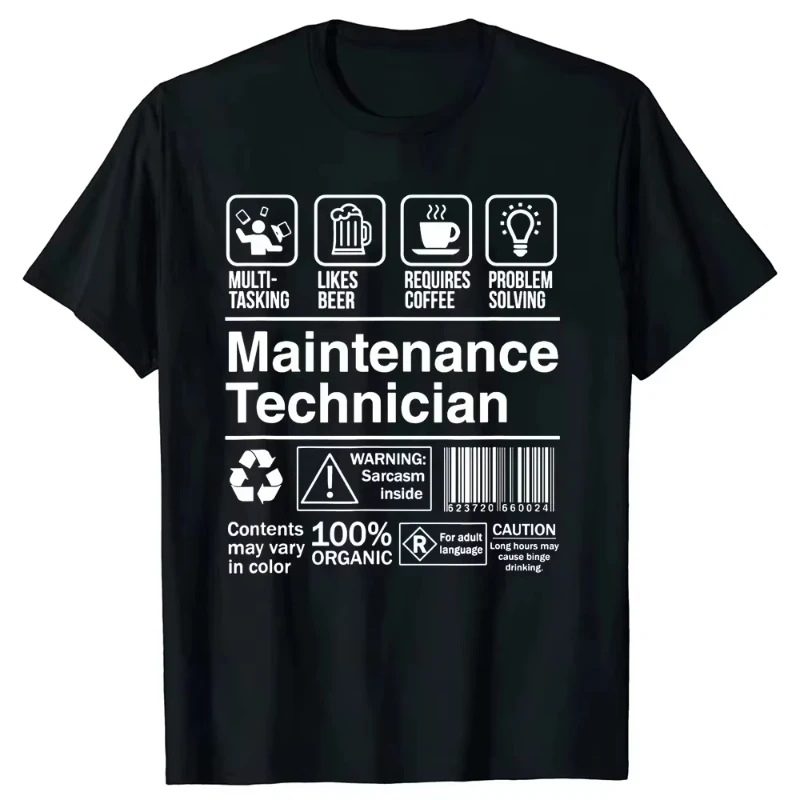 Wartungsarbeiter Geschenke T-Shirts Männer Frauen Plus Größe Oansatz Täglich Casual Übergroße Streetwear Harajuku Unisex T-shirts Streetwear