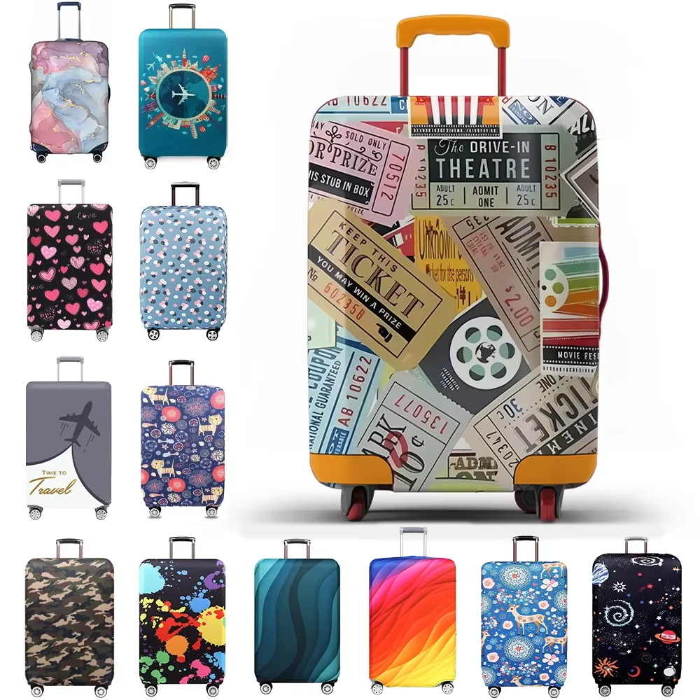 Suitable for 18-32 Inch Luggage Cover Elastic Fabric Luggage Protection Cover Luggage Dust Cover and More Suitable for 18-32 Inch Luggage Cover Elastic Fabric Luggage Protection Cover Luggage Dust Cover and More