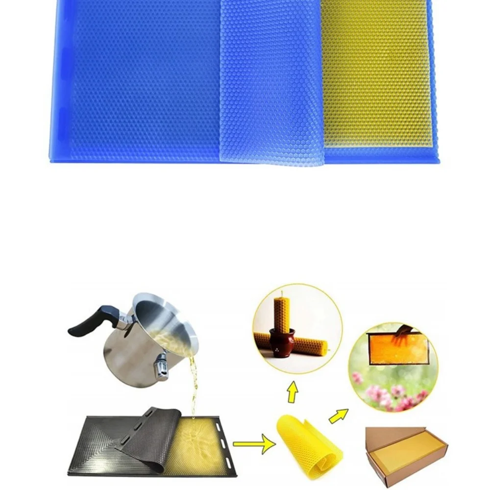 DIY Honeycomb Bee Wax Silicone Machine Foundation Beeswax Sheets Mold Flexible Beeswax Foundation Press Mould Beekeeper Candle beeswax mold