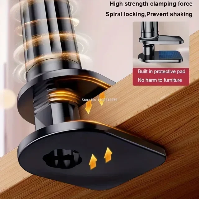 Supporto per telefono cellulare Comodino pigro Supporto per tablet per iPad Letto pigro flessibile portatile Staffa da tavolo Smartphone Base per supporto da letto da scrivania 6