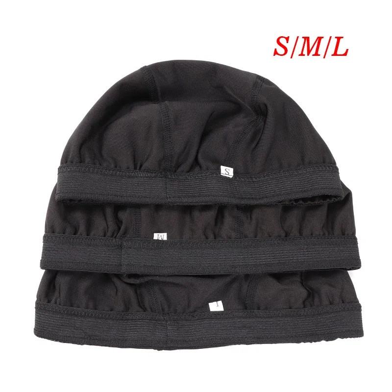 3.2x7.7Cm U Part Wig Cap With MONO Net 1Pcs Black Weaving Mesh Lace Wig Cap For Making Stretch Dome Weaving Hairnet wig caps