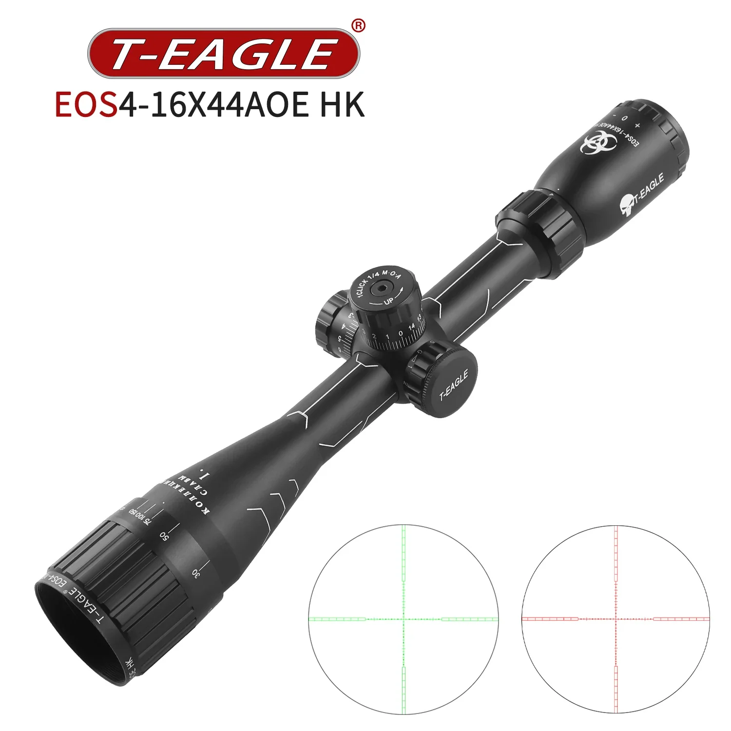 

Optics EOS 4-16X44 AOHK Compact Optical Sight Tactical Riflescope For Hunting Wire Reticle Illuminate Airgun Airsoft