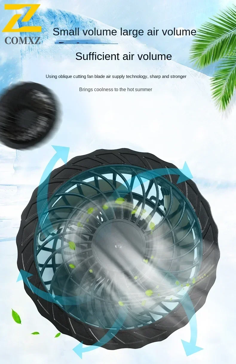 COMXZ New Fan Jacket Men's Ice Jacket -9℃ Air-conditioning Suit Cooling Summer Fishing Heat Protection Camouflage Cargo Clothing