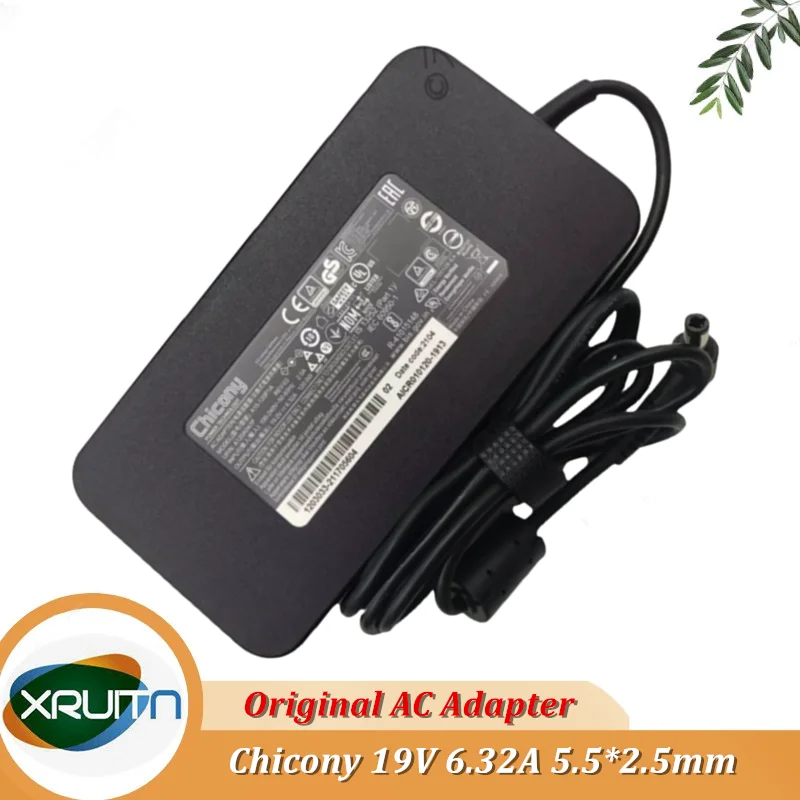 

OEM Chicony 19V 6.32A 120W A15-120P1A 5.5mm*2.5mm AC Adapter For MSI 0NC 0ND 2PE 2PM GE60 GE62 GE70 GE72 Genuine Puryuan Charger