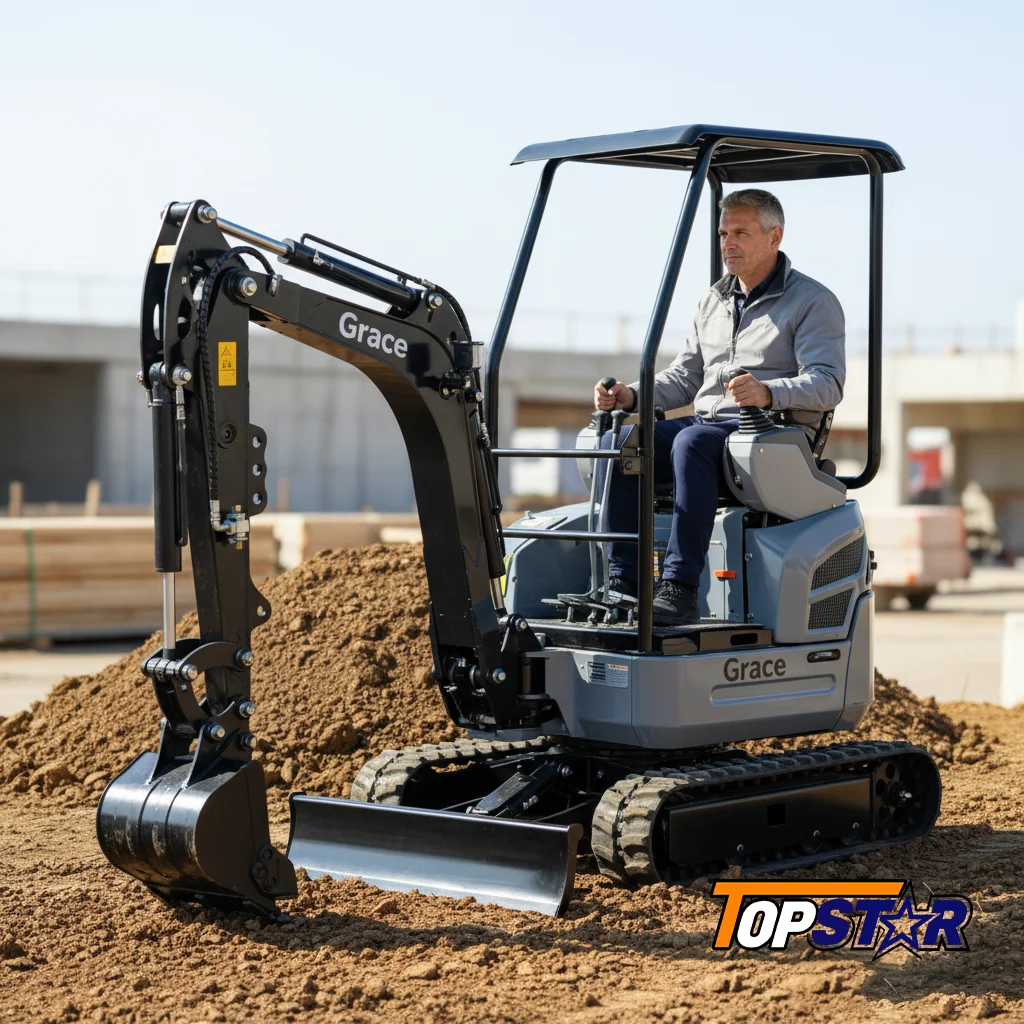Bestseller 0,8 Tonnen Mikro-Hydraulikbagger Kompakter Raupenbagger für kleine Projekte