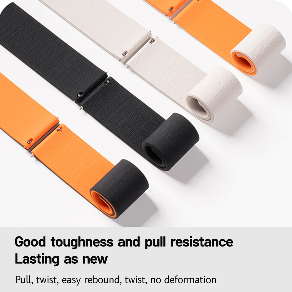 Lychee Pattern Magnetic Loop Silicone Strap - Elegant 18mm/20mm/22mm Band