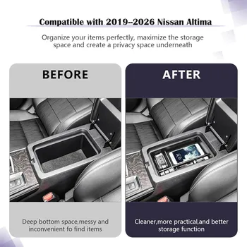 Organizer per Console Centrale per Nissan Altima 2019-2026, Vassoio Portaoggetti Secondario per Bracciolo Interno