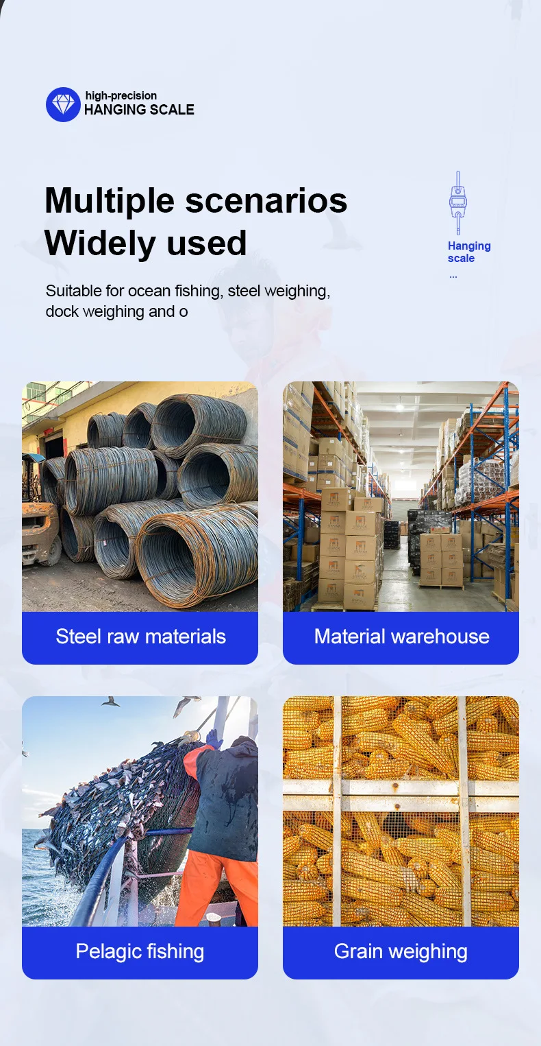 Tragbare Präzisions-Hängewaage, 200 kg/300 kg, wasserdicht/beständig, fallend, geeignet für Haushalt/gewerbliche/industrielle Zwecke – Detail 5