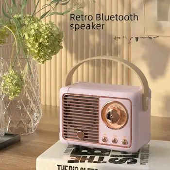 레트로 미니 블루투스 스피커, 야외 휴대용 USB 플래시 드라이브, TF 카드 하이 퀄리티, FM 크리에이티브 소형 스피커, ABS 소재