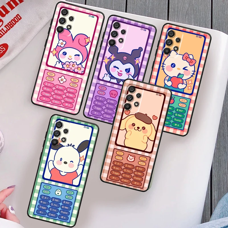 

Nokia Sanrio Melody Kulomi Phone Case For Samsung Note 20 10 Ultra Plus A31 A8 A14 j6 A12 A5 A70 A7 A34 A20 A04 A24 5G Black