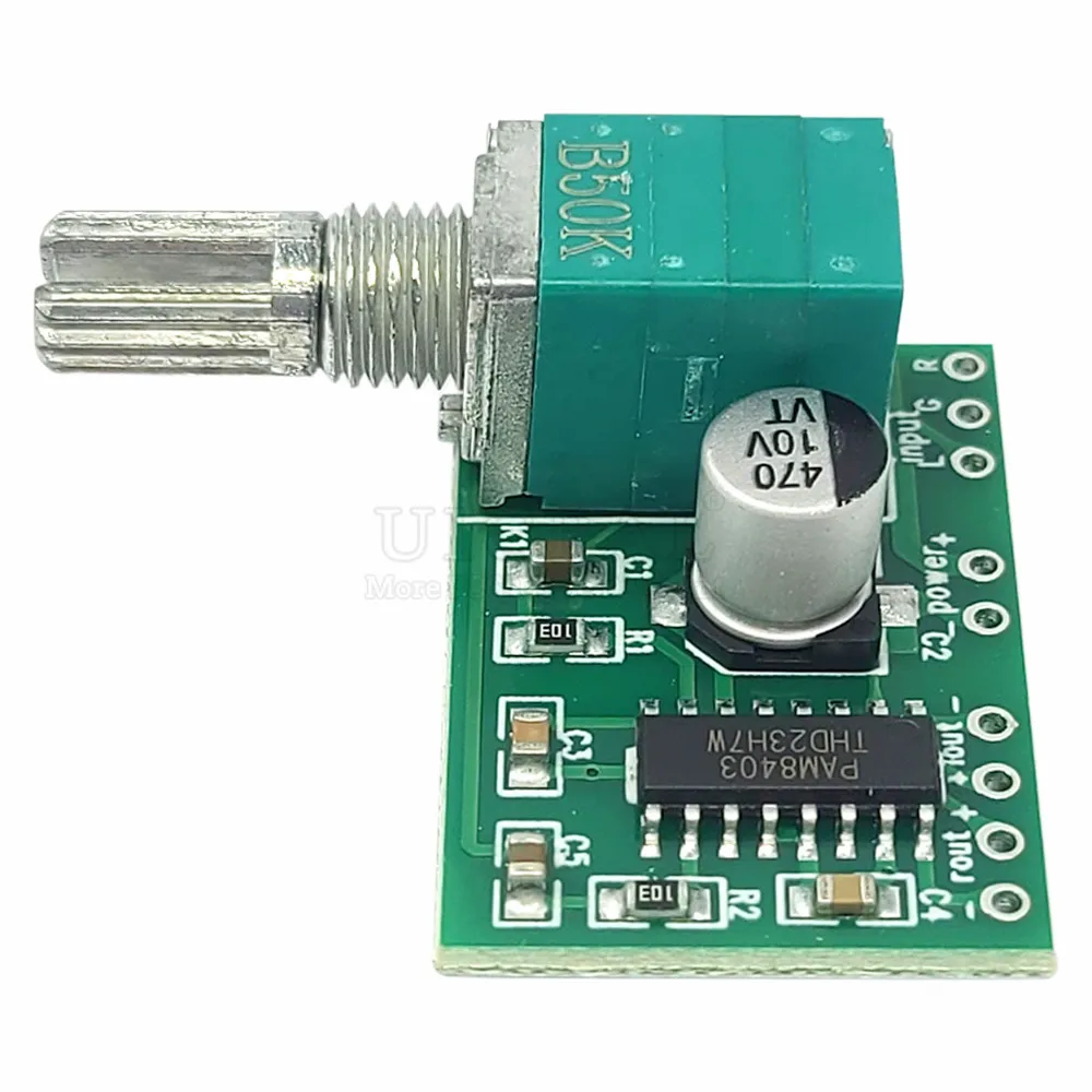 Mini Digital Small Amplifier Board Module Potentiometers with Switches 3W*2 DC 5V PAM8403