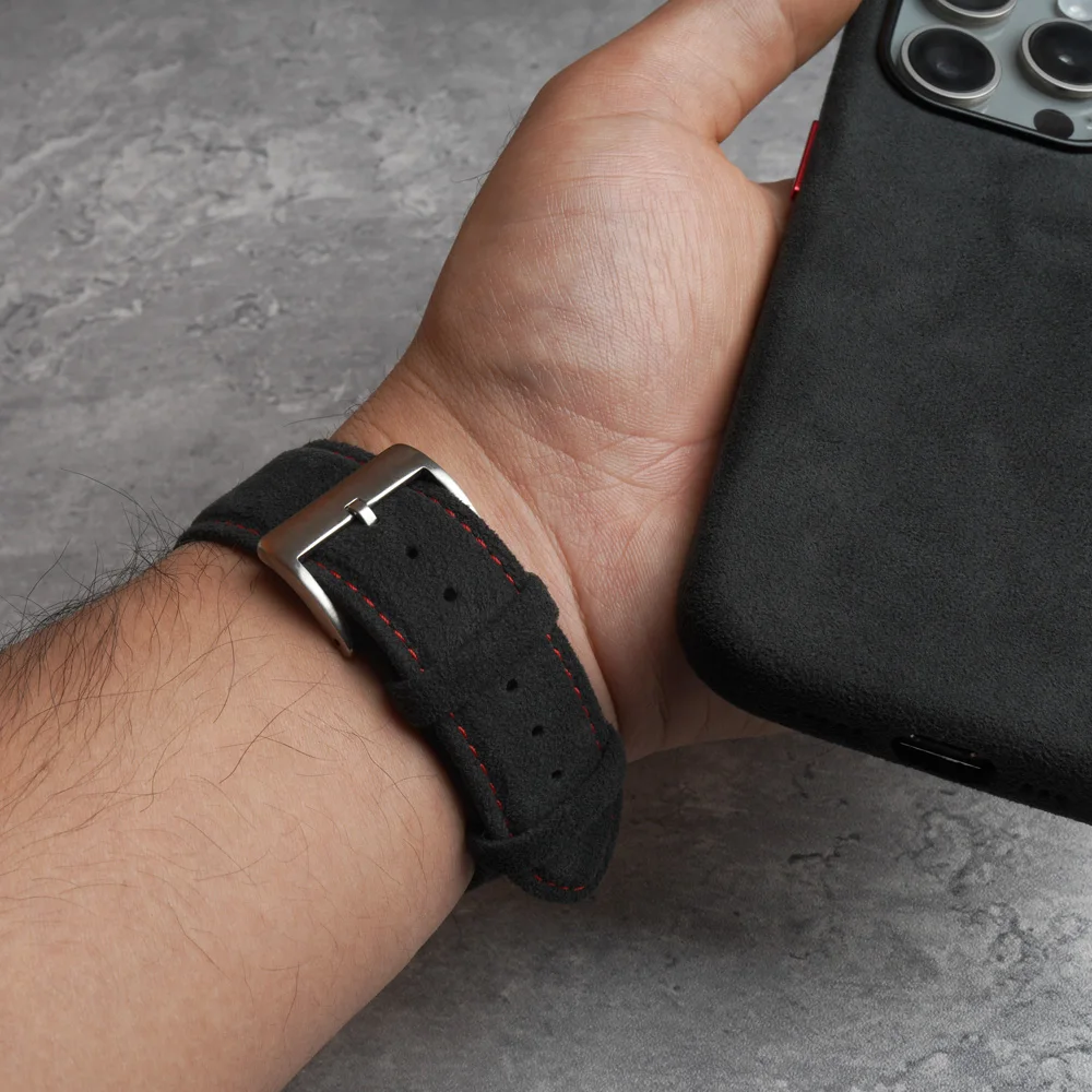 Ymw-alcantara Strap para Apple Ver Band Acessórios Smartver em Couro de Camurça Ultra 49 mm 45 mm 44 mm 41 mm Iver s9 se - Image 4