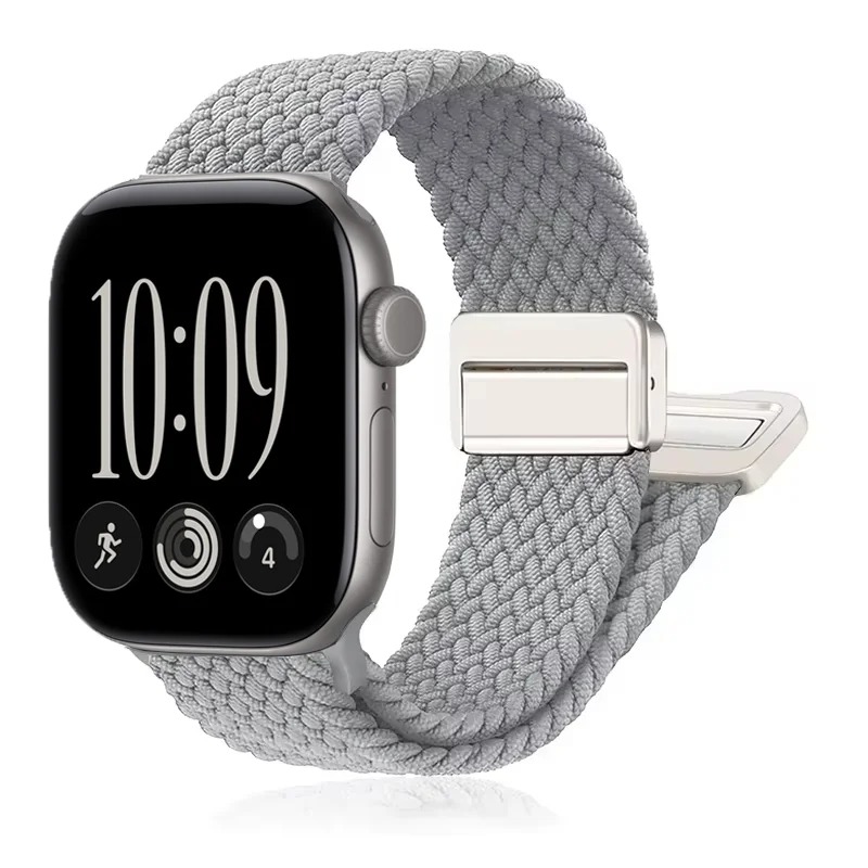 Nylon Band For Apple Watch Strap 44/46mm 45mm 42mm magnetic buckle Bracelet iWatch series se 12 11 10 7 5 6 8 9 Ultra 4 3 49mm