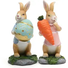 

Bunny Hug Carrots Ornaments Easter Resin Crafts Bunny Hug Egg Figurines Desktop Resin Decorations Cute Bunny Statue Home Tool