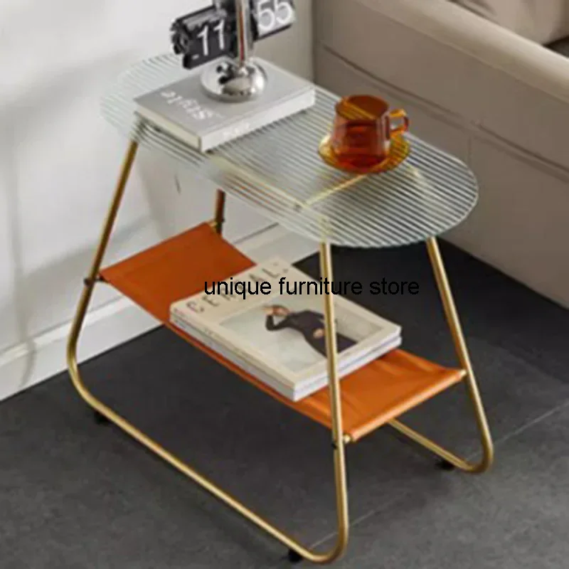 

Storage Design Side Table Bedroom Luxury Modern Home Nordic Glass Coffee Table Entrance Hall Mesa Auxiliar Living Room Furniture