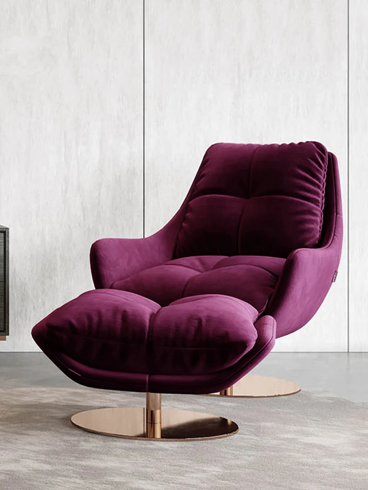 

Italian designer modern light luxury swivel sofa chair lounge chair lazy leisure chair