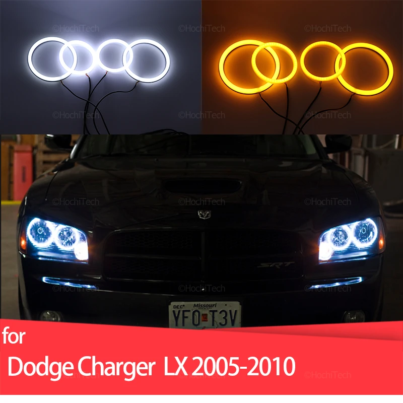 Top Quality Switchback Cotton Light Led Angel Eye Halo Dual Color For Dodge Charger  Lx 2005-2010