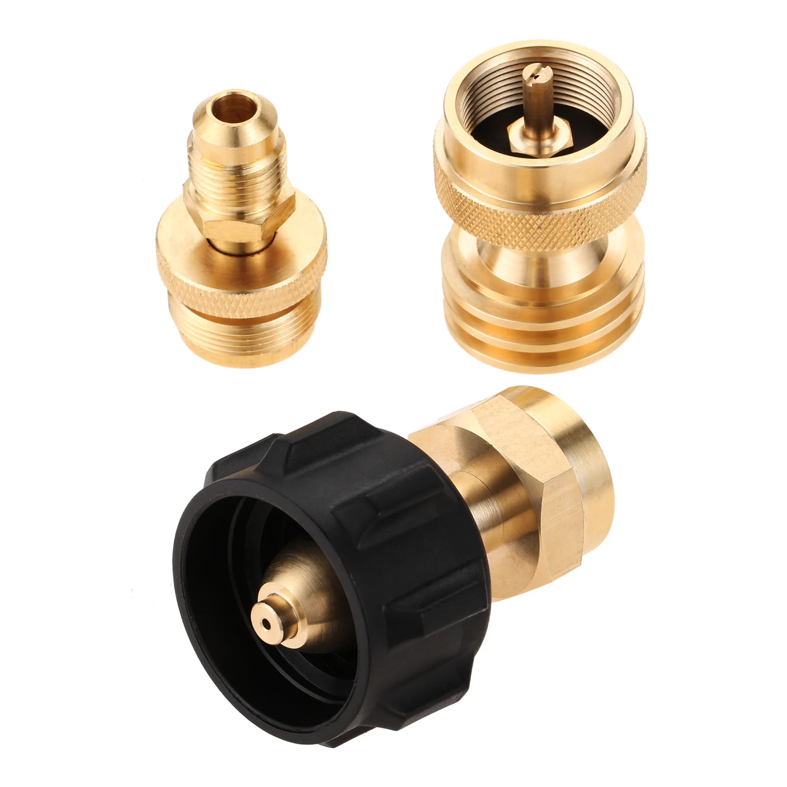 3pc/kit Propane Refill Adapter Solid Brass fit for 1LB QCC1 / POL Tank