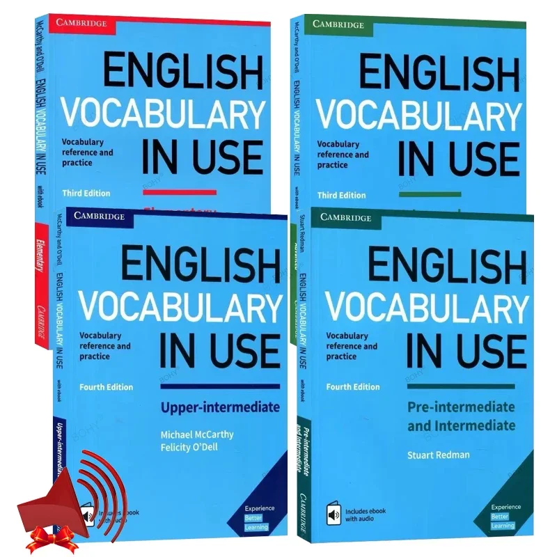 

4 Books Colored Cambridge University English Vocabulary in Use Series Blue Bible Books Free Audio Send Your Email