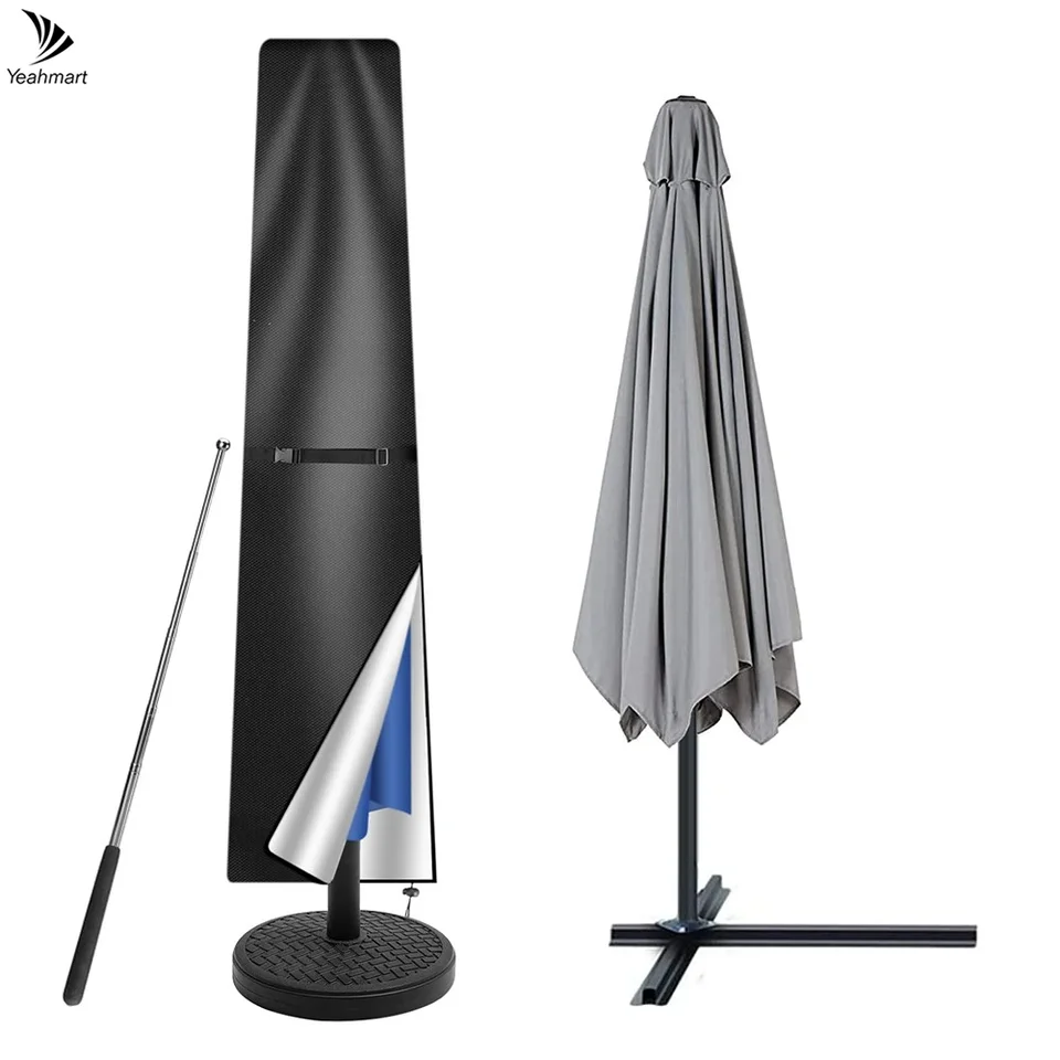 Waterproof Straight Parasol Cover with Telescopic Pole