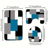 1/3Pcs TV Mosaic Floor Cover Toilet Carpet Absorbent Door Bathroom Three-Piece Set Non-Slip Mat Deco