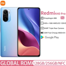 

Original Global ROM Mi Xiaomi Redmi K40 Pro 5G Smartphone Snapdragon 888 CPU 64MP Camera 120HZ Refresh Display 4520mAh NFC