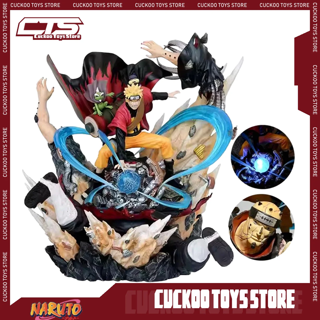 

Naruto Shippuden Figures Uzumaki Naruto Action Figure Cloud Top Immortal Anime With Ligths 27cm Pvc Collection Model Ornamen Toy