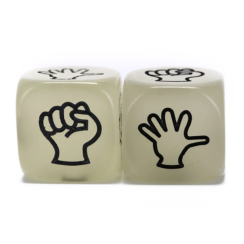 2pcs funny 2cm noctilucent dice drinking dice acrylic for game party bar