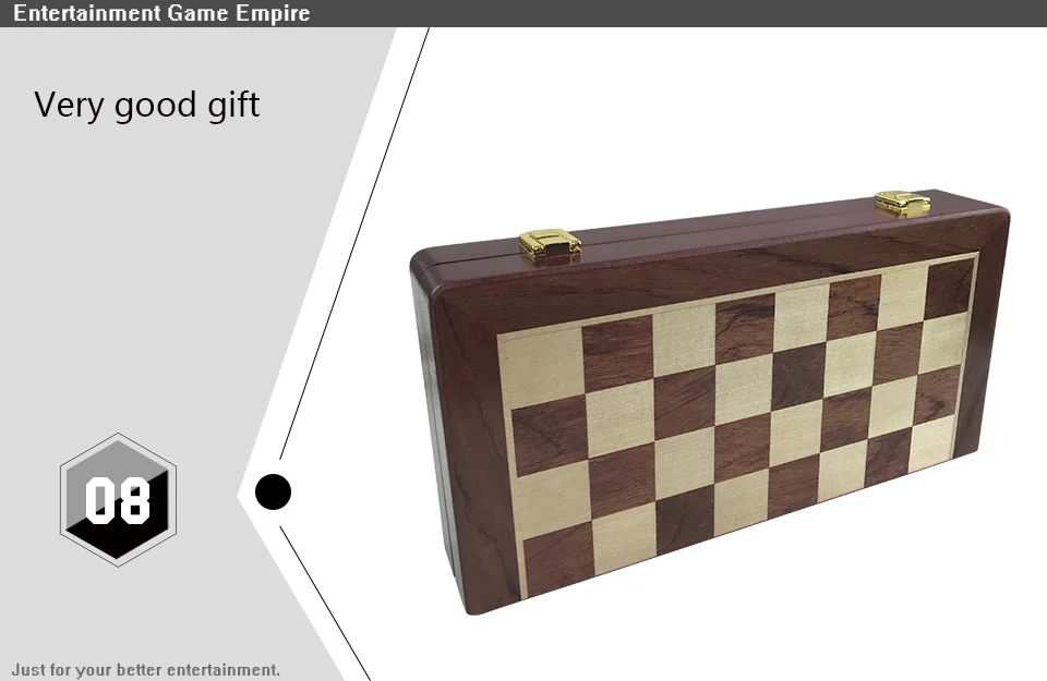 Classic Zinc Alloy Chess Pieces Wooden Chessboard Chess Game Set With King Height 6.7cm Outdoor Game High Quality Chess Yernea – Detail 11