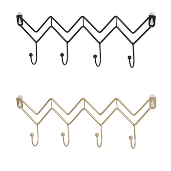 북유럽 인스 홈 데코 다리미 아트 웨이브 벽걸이 후크, 열쇠 벽 수납 행어, 침실 거실 코트 랙