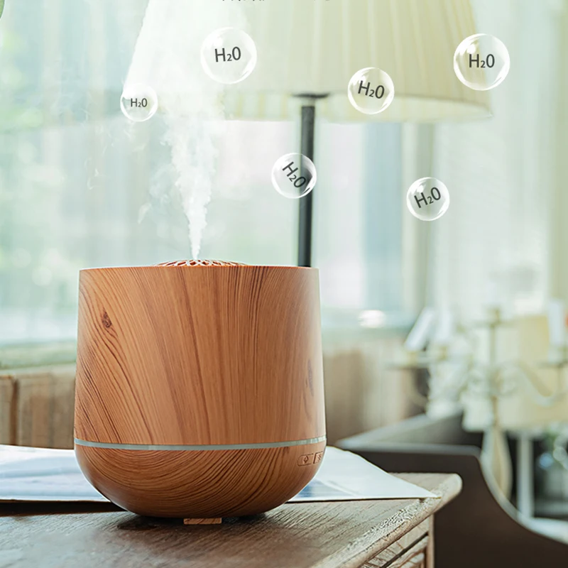 Humidificador de aire ultrasónico para aromaterapia, difusor de aceites  esenciales de madera, vaporizador frío, 230ML - AliExpress