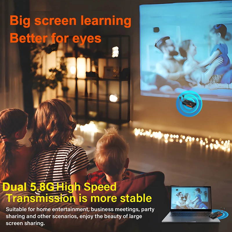 300m Wireless Extender 5.8Ghz Wireless HDMI Transmitter and Receiver Screen Shar