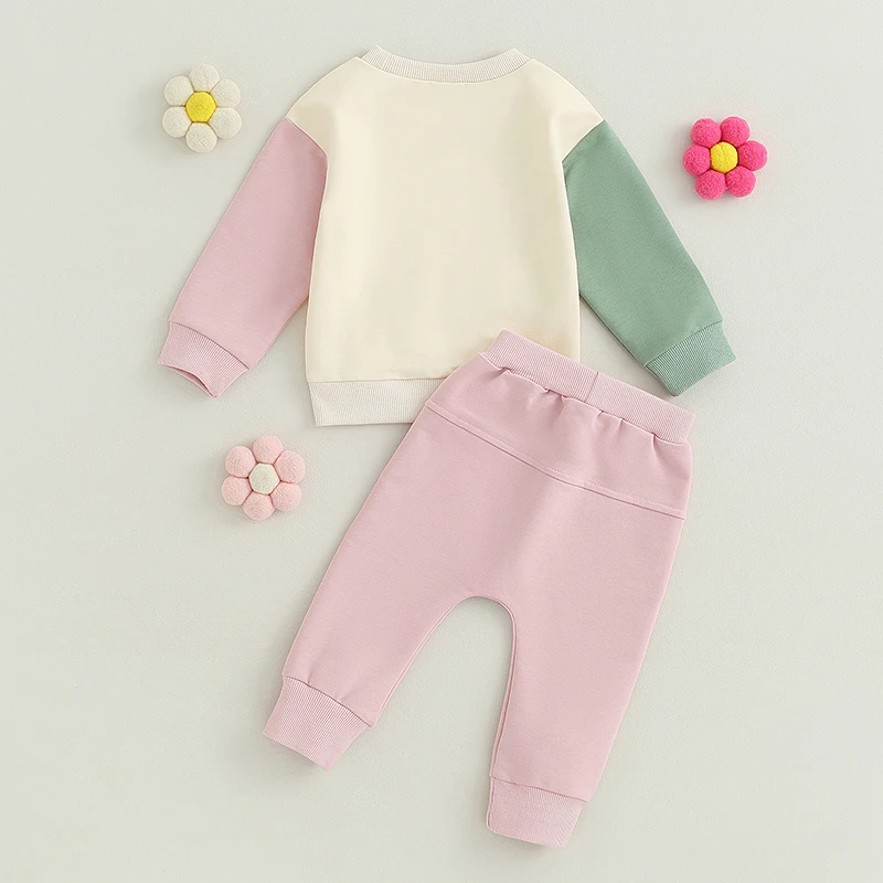 

Rainbow Toddler Baby Girl Clothes Sweatshirts Jogger Pants 2Pcs Fall Winter Sweat Outfit