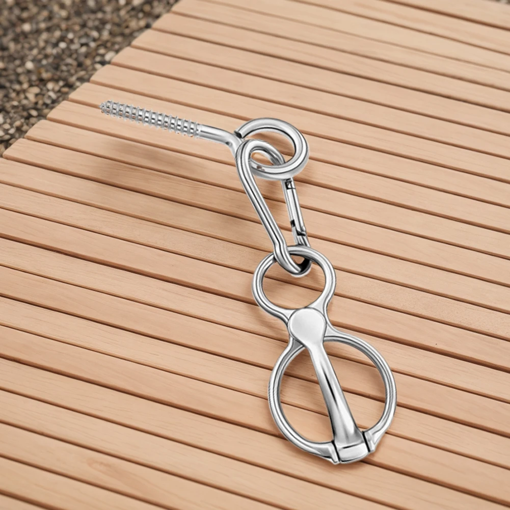 Horse Tie Ring Stainless Steel Horse Accessories Horse Training Equipment Prevent Horses From Pulling Back 2