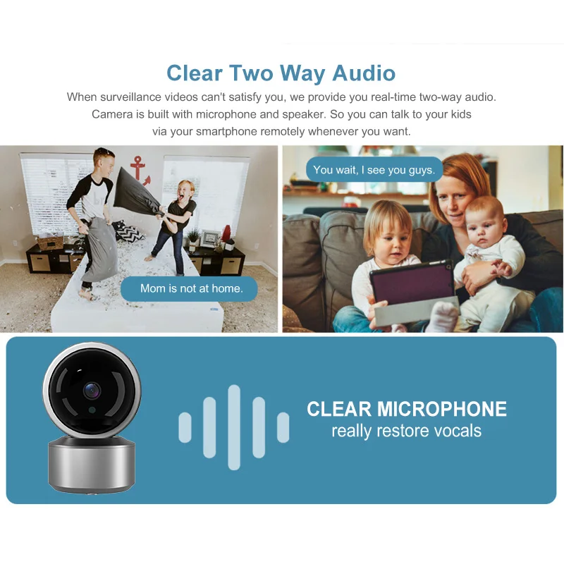 1-5PCS 5MP IP WiFi Camera Baby Monitor Indoor Surveillance Camera Wireless IP Cameras Auto Tracking Cam Two Way Audio Video Cam