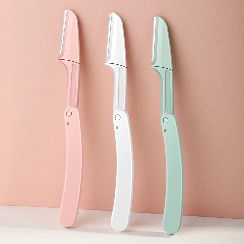 3 Pcs Eyebrow Trimmer facial epilators for women Pocketknife Eyebrow profiler Hair Remover for Ladies Face Eyebrow Shaper Shaver 4