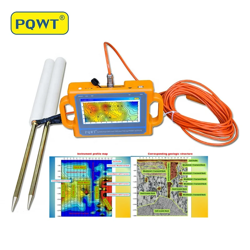 

PQWT-S300 professional Detector For Water Underground Locating the Potential Well Site high accuracy geophysical equipment