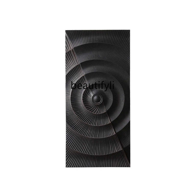 

Minimalism Wood Carving Art Abstract Decorative Painting Hotel Hallway Three-Dimensional Device Advanced Sense Hanging Painting