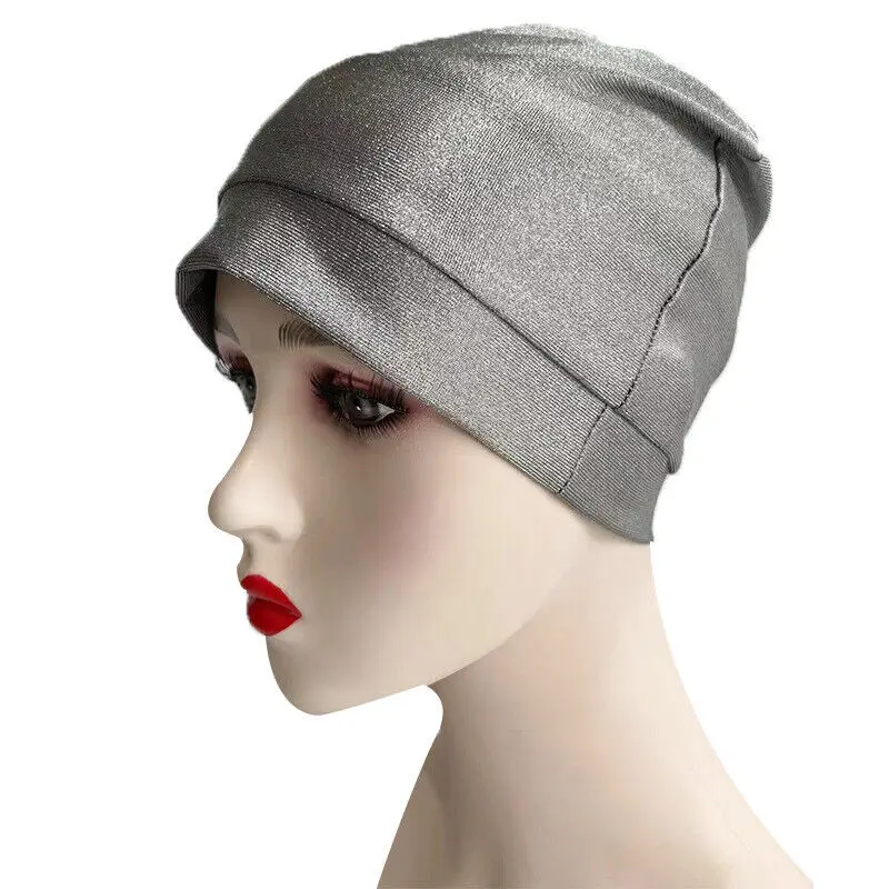 Unisex Anti-Radiation Cap Emf Electromagnetic Wave Rfid Shielding Protection Hat Silver Fiber Beanies Hat Work Caps 6