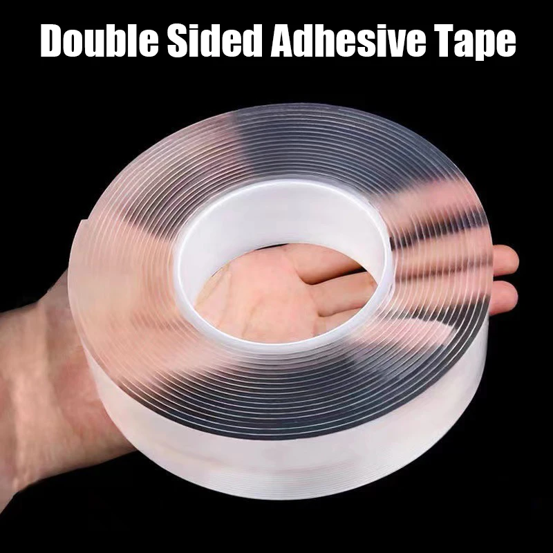 Double Sided Adhesive Tape Strong Transparent Nano Double Sided Sticky Tape Waterproof Reusable Wall Stickers Super Strong double sided tape