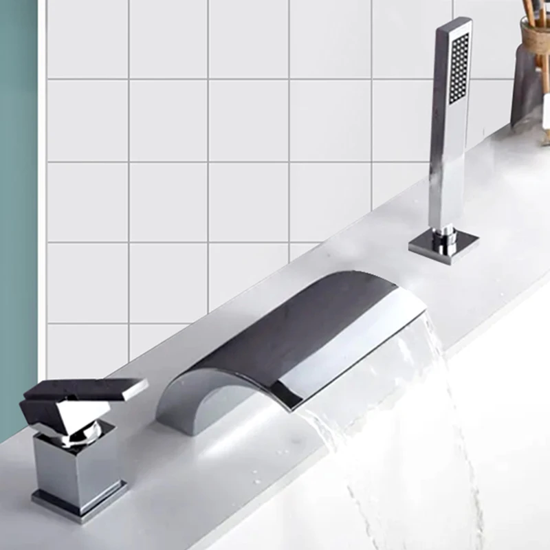 BWE Rubinetto Per Lavabo Nero Opaco - Miscelatore Monoforo A Cascata - In Ottone Massiccio Con Scarico Pop-Up E Tubi Flessibili - 5