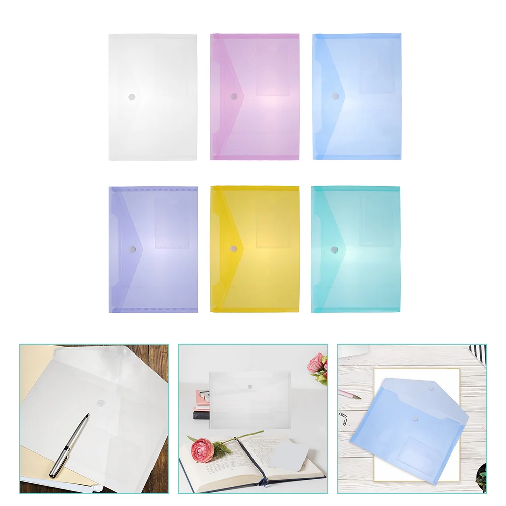 File Folder Document Bag Holder Clear Folders Organizer Plastic A5 Envelopes Pouch For Storage Wallet Paper Envelope Documents