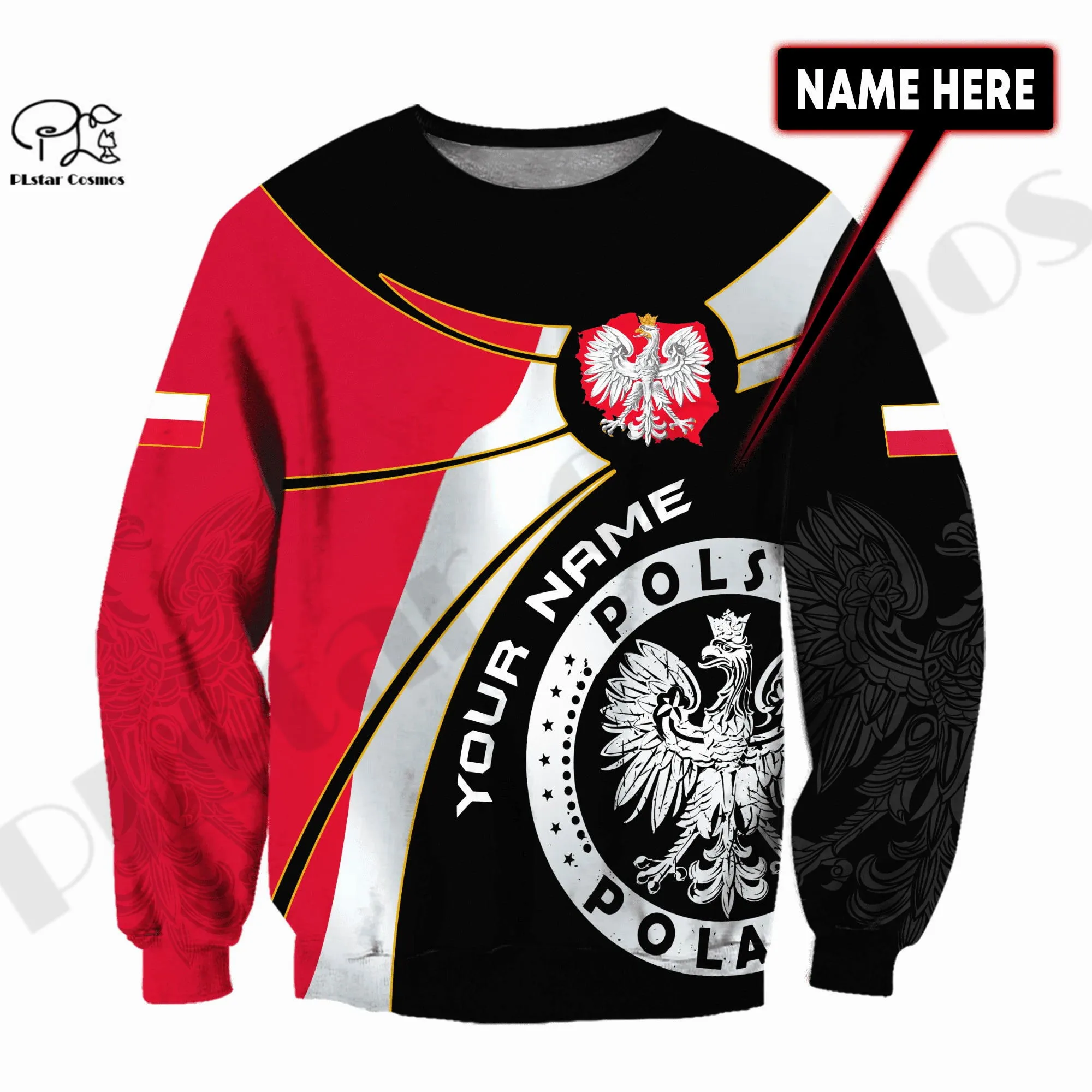 PLstar Cosmos 3DPrint Newest Poland Custom Name Harajuku Streetwear Casual Unique Unisex Men/Women Spring Hoodie/Sweatshirt/Zip